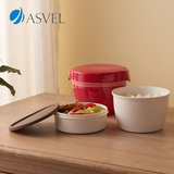 日本热卖 ASVEL真空双层保温饭盒 可微波日式多层便当盒学生饭盒