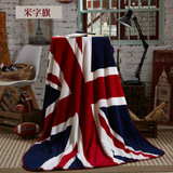 英国米字美国旗羊羔绒办公室午睡沙发空调盖毯 春夏季国旗毛毯子