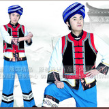 【妈汝】苗族侗族土家族男士五十六个民族演出舞蹈服装服饰K15