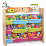 Infanton超大纯实木儿童玩具架储物架幼儿园儿童玩具收纳整理柜