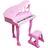 圣诞节包邮电子琴带麦克风女孩早教音乐玩具儿童钢琴3到8岁