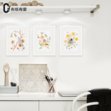 阳光之子中式装饰画现代简约客厅挂画卧室床头墙画有框三联画美式