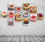 生日蛋糕店装饰画面包店糕点房壁画西式甜品店挂画欧式糕点无框画