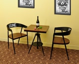 欧式咖啡桌椅组合奶茶店组装实木洽谈桌 西餐厅桌椅甜品店正方形