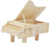 立体拼图 木制拼图  木质拼图  拼图 3D模板 玩具 模型  钢琴