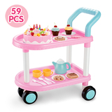 贝比谷儿童过家家玩具套装DIY生日蛋糕切切乐推车3-5岁女孩玩具