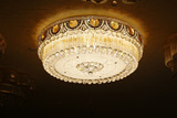圆形led吸顶灯直径80CM欧式奢华酒店灯工程灯1米传统黄色水晶灯