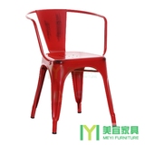 欧式 金属铁椅餐椅时尚简约扶手椅子休闲餐厅椅子靠背不锈钢家具