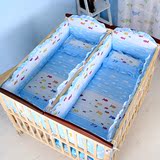 双胞胎婴儿床加长超宽多功能全实木无漆可变书童床宝宝摇床送蚊帐