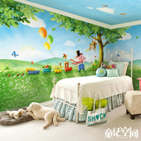 儿童房壁纸壁画 卧室装饰卡通田园大型无纺墙纸小猪汽车 趣享空间