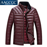 AAGCGC 青年短款立领修身外套冬季新品商务休闲羽绒服男5718