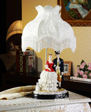 高档陶瓷婚庆台灯 结婚礼品 欧式情侣工艺摆件意大利皇室装饰物