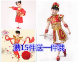 儿童花木兰舞蹈服装 女兵服演出将军古装穆桂英 红孩儿三字经书生