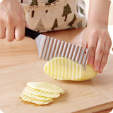 创意多功能切土豆丝波浪刀厨房不锈钢土豆切片器波纹薯片刀切菜器