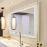 众想  台盆镜子壁挂浴室镜卫浴镜欧式镜子带框镜装饰镜卫生间镜子