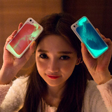 iphone6s夜荧光流沙手机壳动态苹果6plus液体壳i5s闪粉情侣保护套