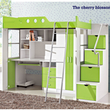 双层床上下床书桌衣柜梯柜组合家具多功能套房 儿童高低床子母床