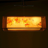 新中式羊皮手绘吊灯 酒店前台吧台餐厅客厅饭桌LED节能灯吊灯