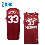 正品NBA球衣 科比Kobe Bryant高中复古球衣33号SW版刺绣酒红背心