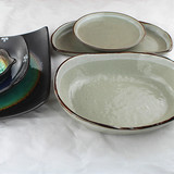 日式料理创意陶瓷餐具套装寿司复古点心 碗 盘子 陶瓷 碟子 菜盘