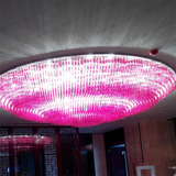 大型豪华酒店大厅堂婚庆红色水晶吸顶灯具会所KTV宾馆圆形工程灯
