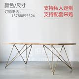 欧式实木大餐桌时尚长方形家用餐桌大型办公桌会议桌简约复古饭桌