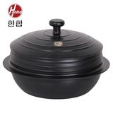 韩国铸铁锅 老式生铁炖锅 加厚型防溢锅盖 朝鲜传统锅 韩合锅包邮