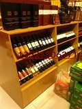 实木货架超市烟酒展柜 红酒双面中岛柜木质白酒展示架定制红酒柜