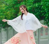 2016夏装新款中国风手绘汉服元素斗蓬披风民族风女装防晒上衣坎肩