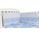 包邮 小龙哈彼床品LFW102 半床围 蓝色 婴儿床上用品