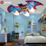 儿童房吸顶灯卧室飞机灯护眼LED房间男孩灯具创意蝙蝠侠正品灯饰