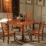 实木餐桌正方形 橡木小户型餐桌椅组合 1米小方桌4人四方快餐桌