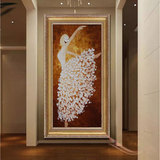 3D立体手绘艺术玄关壁纸 竖版走廊过道欧式墙纸壁画墙布 芭蕾舞者