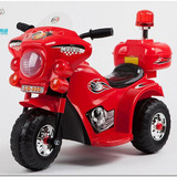 儿童电动摩托车三四轮警灯童车1-3婴幼儿电瓶车小孩可坐室内玩具