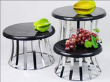不锈钢圆形水果盘架 食物架 自助餐摆台食冷餐展示搁架 酒店用品
