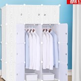 衣柜简易组装树脂衣橱折叠组合式收纳柜塑料布艺单人双人衣柜