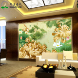 轩美古韵大型壁画定制 卧室客厅背景墙纸壁纸 中国风 荷池