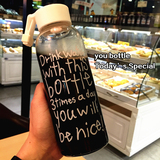 韩国my bottle玻璃杯子透明学生水瓶创意便携带盖夏季柠檬随手杯