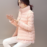 棉衣女短款 2015冬装新款韩版女式修身印花棉服女装小棉袄外套女
