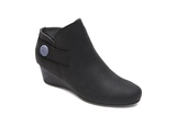 美国直邮Rockport/乐步M77681女靴皮靴坡跟高跟及踝短靴不对称