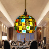 波西米亚风吊灯贝壳玻璃灯罩 过道饭厅卧室创意单头书房餐厅吊灯