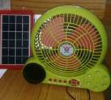 太阳能充电风扇蓝牙音箱收音机LED照明多功能风扇