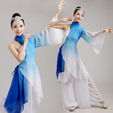 古典舞蹈服装演出服2016新款中式民族扇子舞水袖演出舞台服成人女