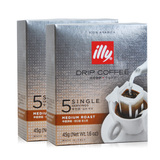 意利illy原装进口咖啡粉中度烘焙 意式特浓滤挂式挂耳咖啡 2盒装