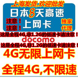 日本达摩8天docomo不限流量4g上网电话手机卡中国通话60分钟wifi
