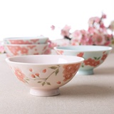 陶趣居日本进口 樱花朵朵日式和风碗 瓷餐具釉下彩家用陶瓷米饭碗