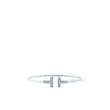 Tiffany & Co. 女士18K金镶钻石T形手镯 白色 14