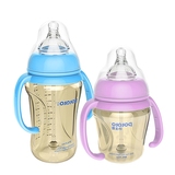 小土豆奶瓶PPSU奶瓶宽口径带手柄吸管硅胶嘴防摔胀气宝宝婴儿塑料
