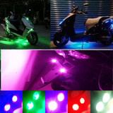 摩托车12V彩灯助力车电动车改装饰配件LED爆闪灯 高亮度底盘射灯