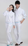 包邮白色新款佳木斯广场舞中老年二件套运动服装套装男女款健身操